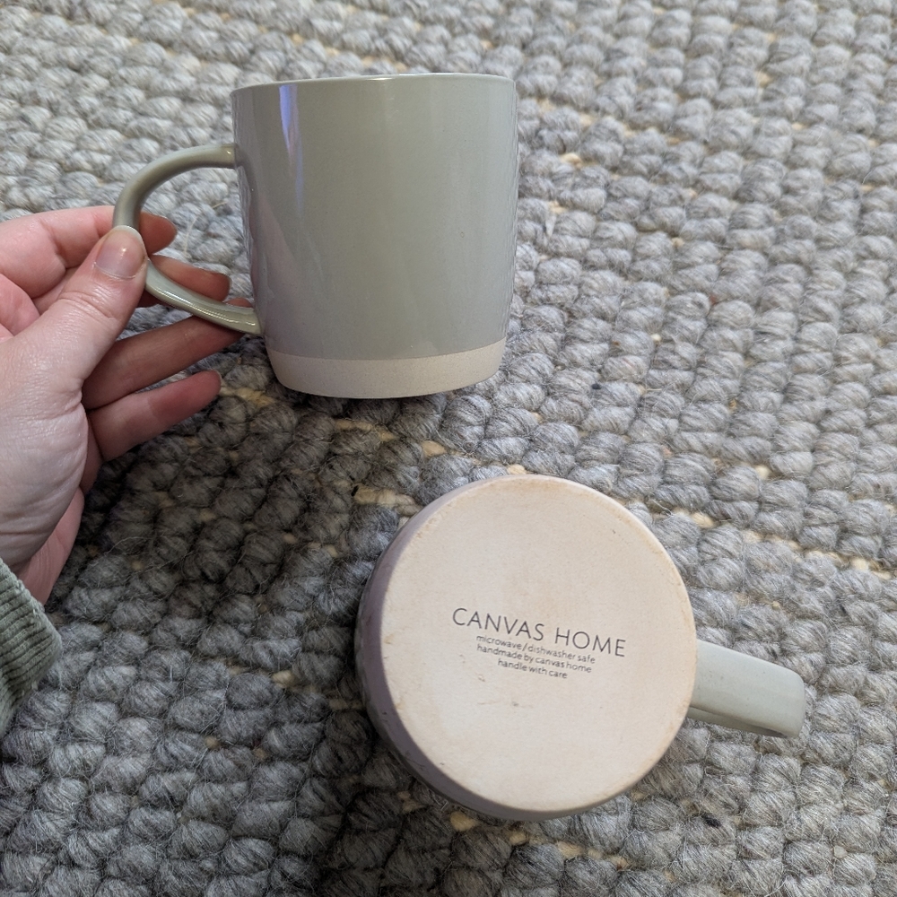 Canvas Home Gray Ceramic Mugs